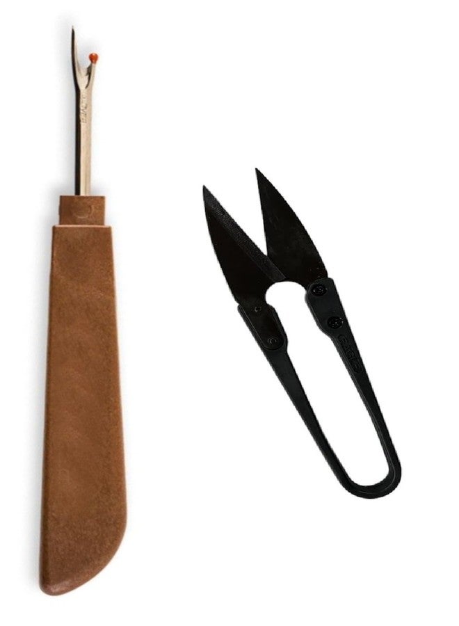 ZENITH Seam Ripper, Stitch Unpicker and Opener Sewing Tool, Thread Cutter for Sewing Activities, Art & Craft, Sewing Ripper Pack (1 Big Seam Ripper + 1 Cutter) - Image 1